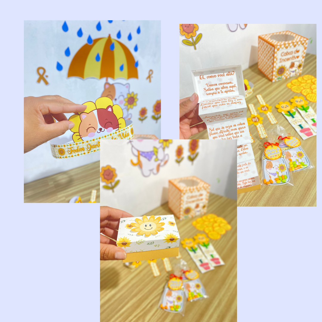 Kit de atividades para trabalhar Setembro Amarelo: lembranças para educação infantil e fundamental 1