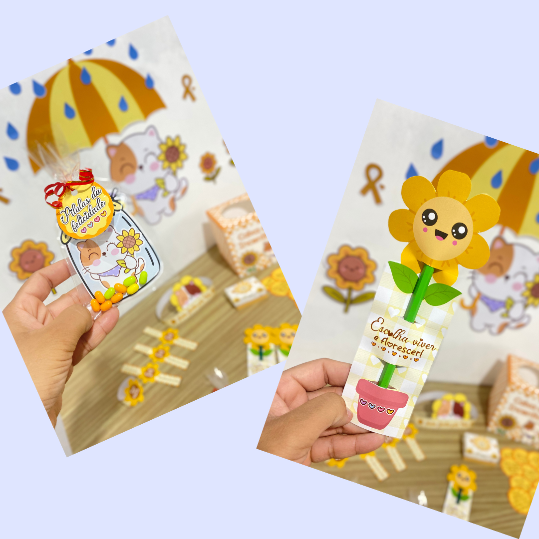 Kit de atividades para trabalhar Setembro Amarelo: lembranças para educação infantil e fundamental 1