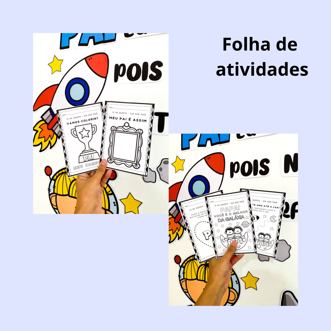 Kit de atividades com o Tema Dia dos Pais / lembranças para o dia dos pais para crianças