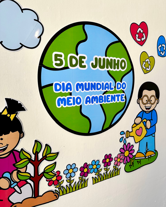 Painel para o dia Mundial do MEIO AMBIENTE