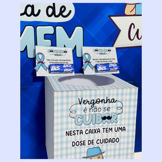 Painel e Caixa Novembro Azul — Atividade de Conscientização para Educação Infantil e Fundamental 1