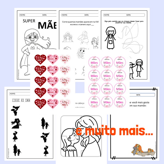 Apostila de atividades para o Dia das Mães para Educação Infantil