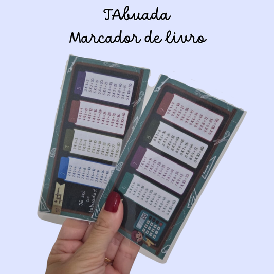 Tabuadas / Marcador de Livro – Prático, Rápido e Sempre à Mão