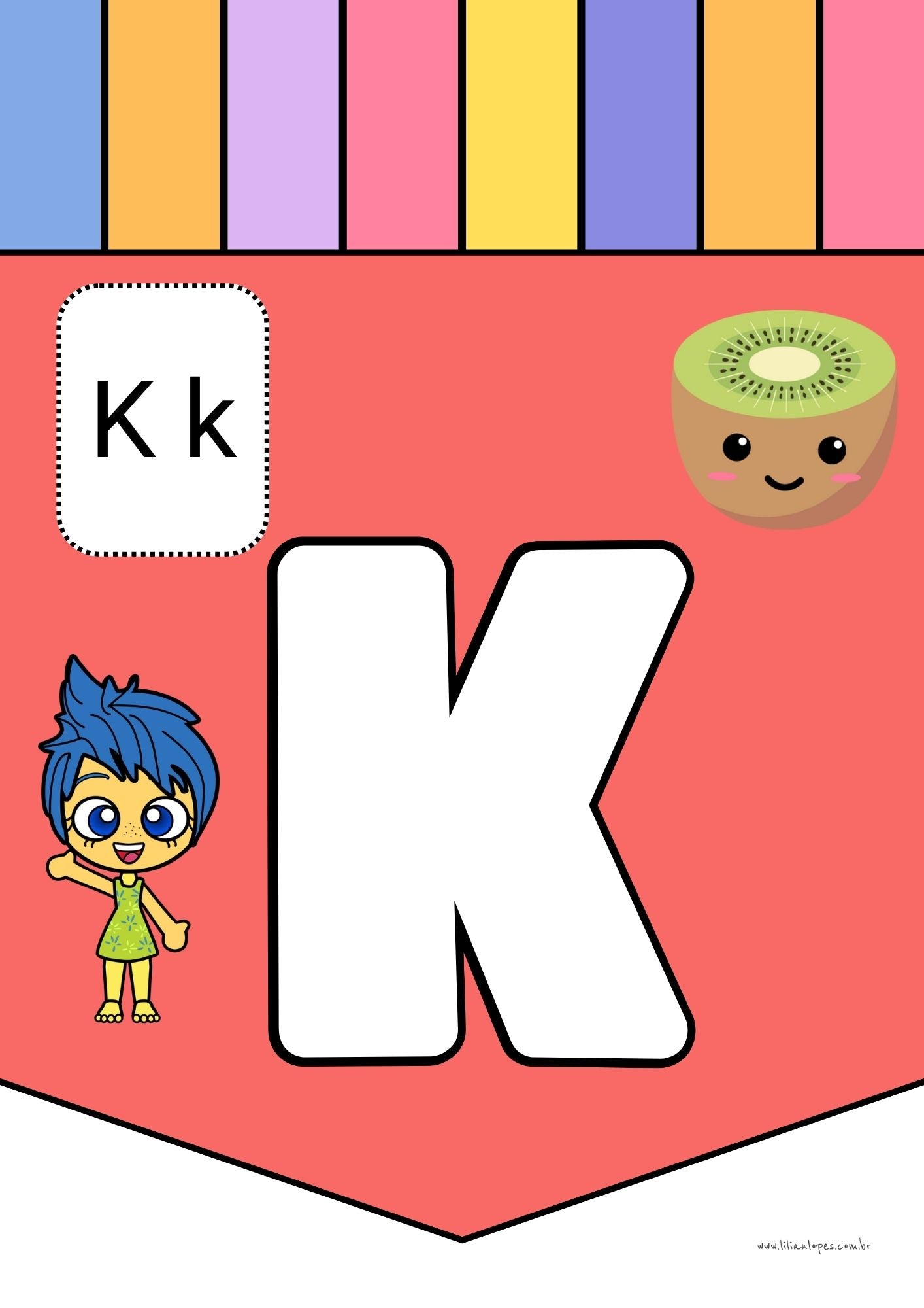 Alfabeto para imprimir com o tema Divertidamente