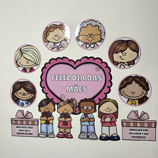 Painel Dia das Mães para Escola  (Decoração Completa)