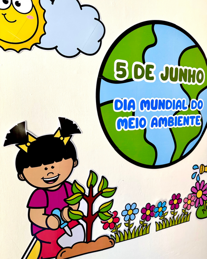 Painel para o dia Mundial do MEIO AMBIENTE