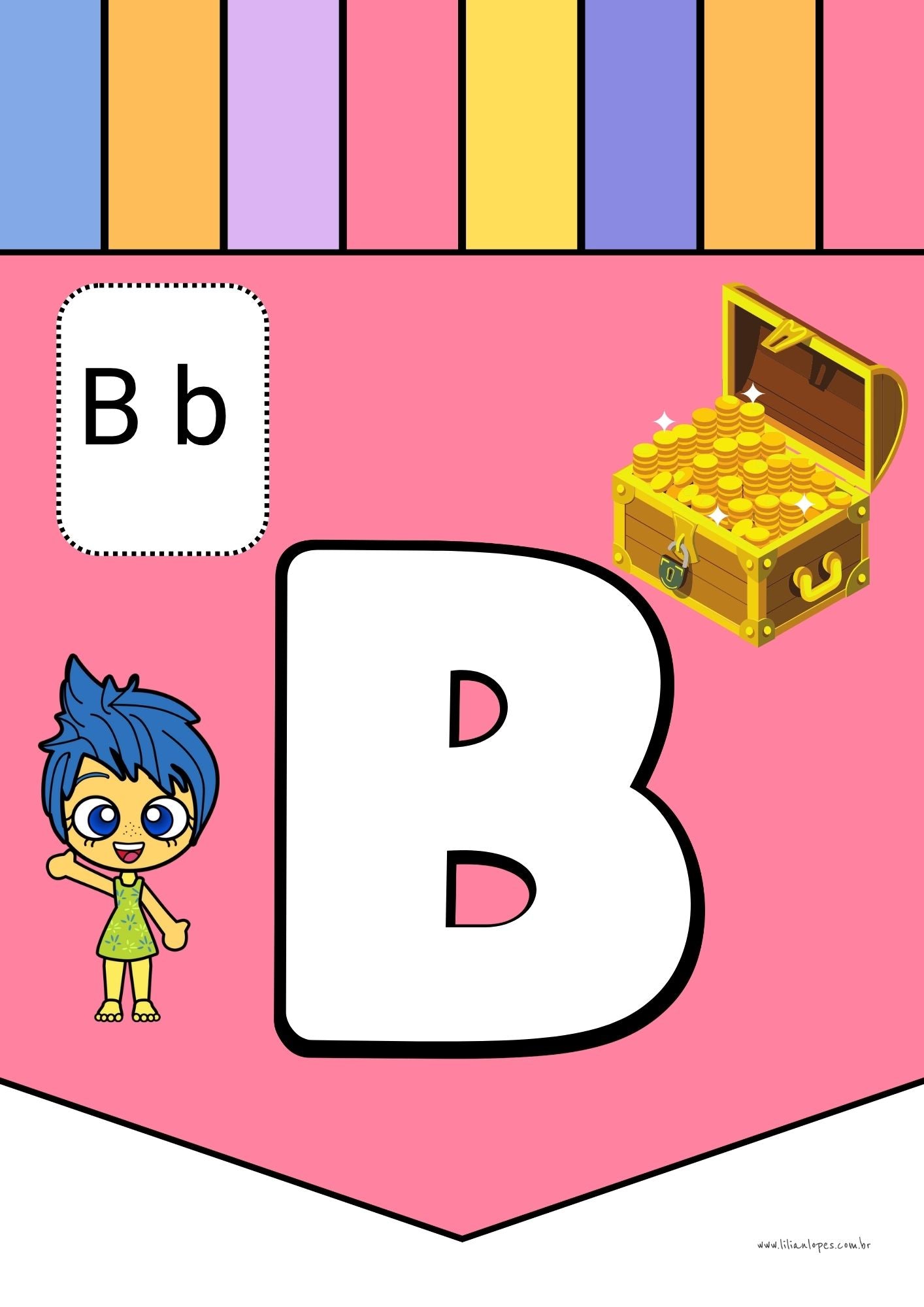 Alfabeto para imprimir com o tema Divertidamente