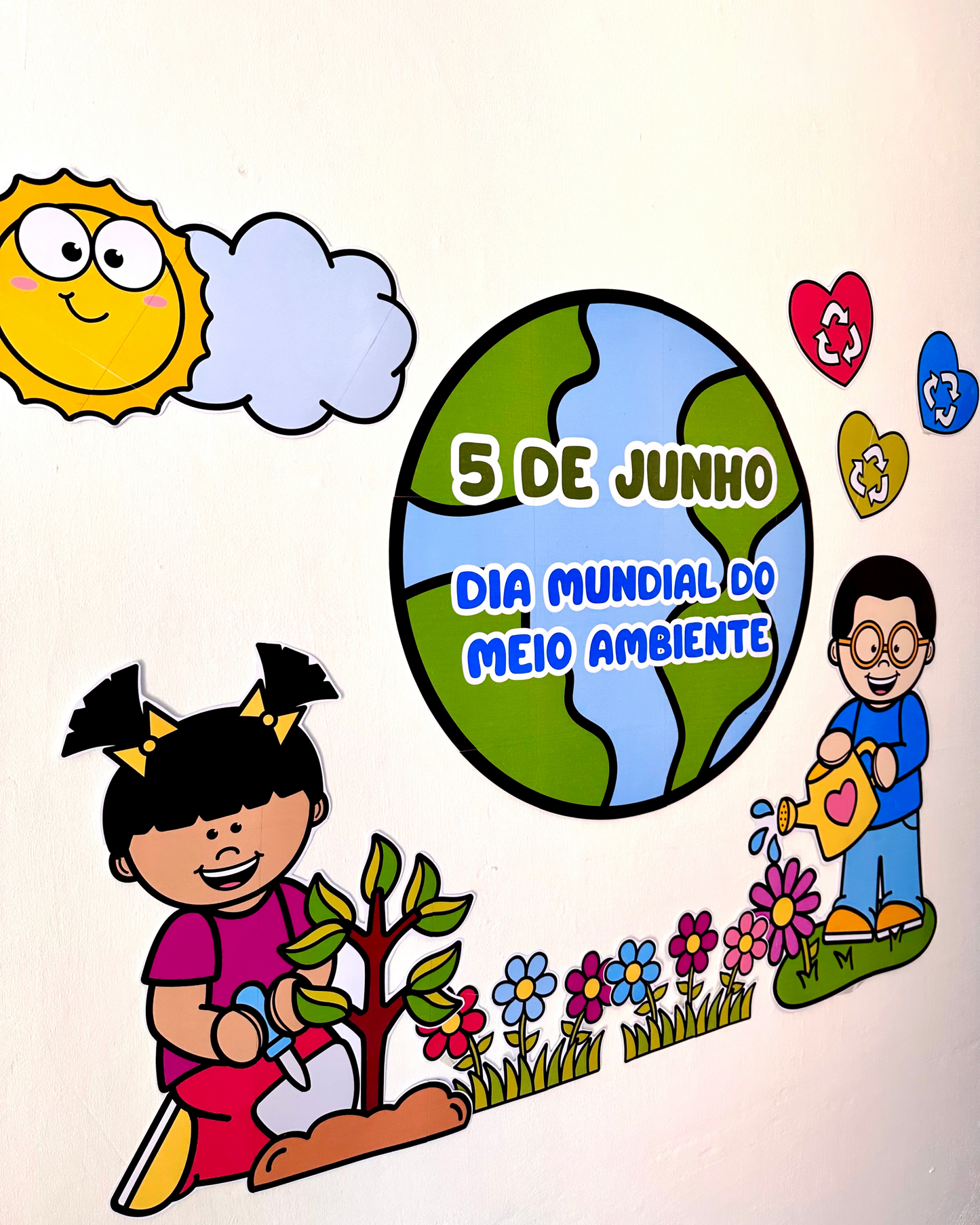 Painel para o dia Mundial do MEIO AMBIENTE