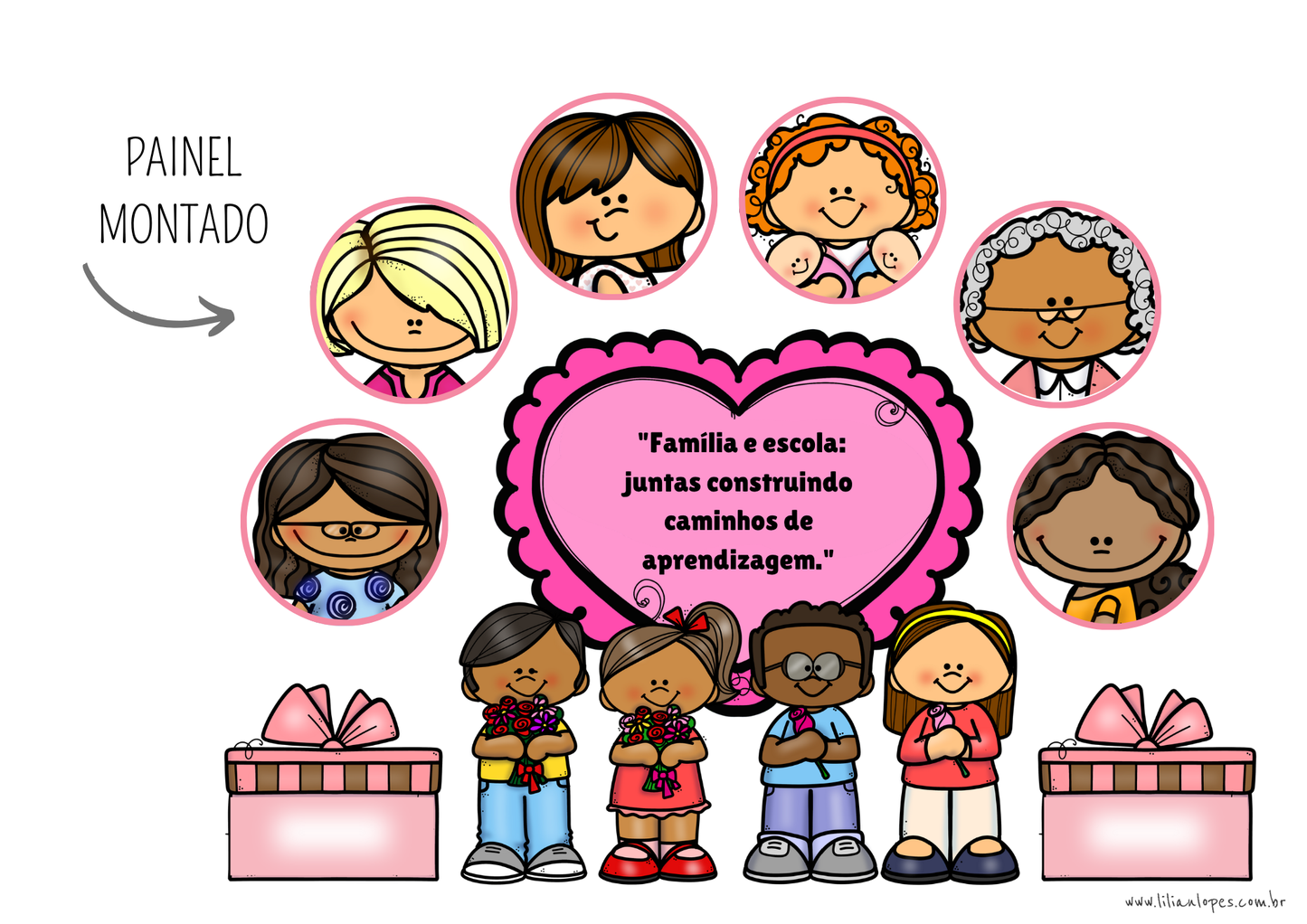 Painel Dia da Família na Escola – Pronto para Montar