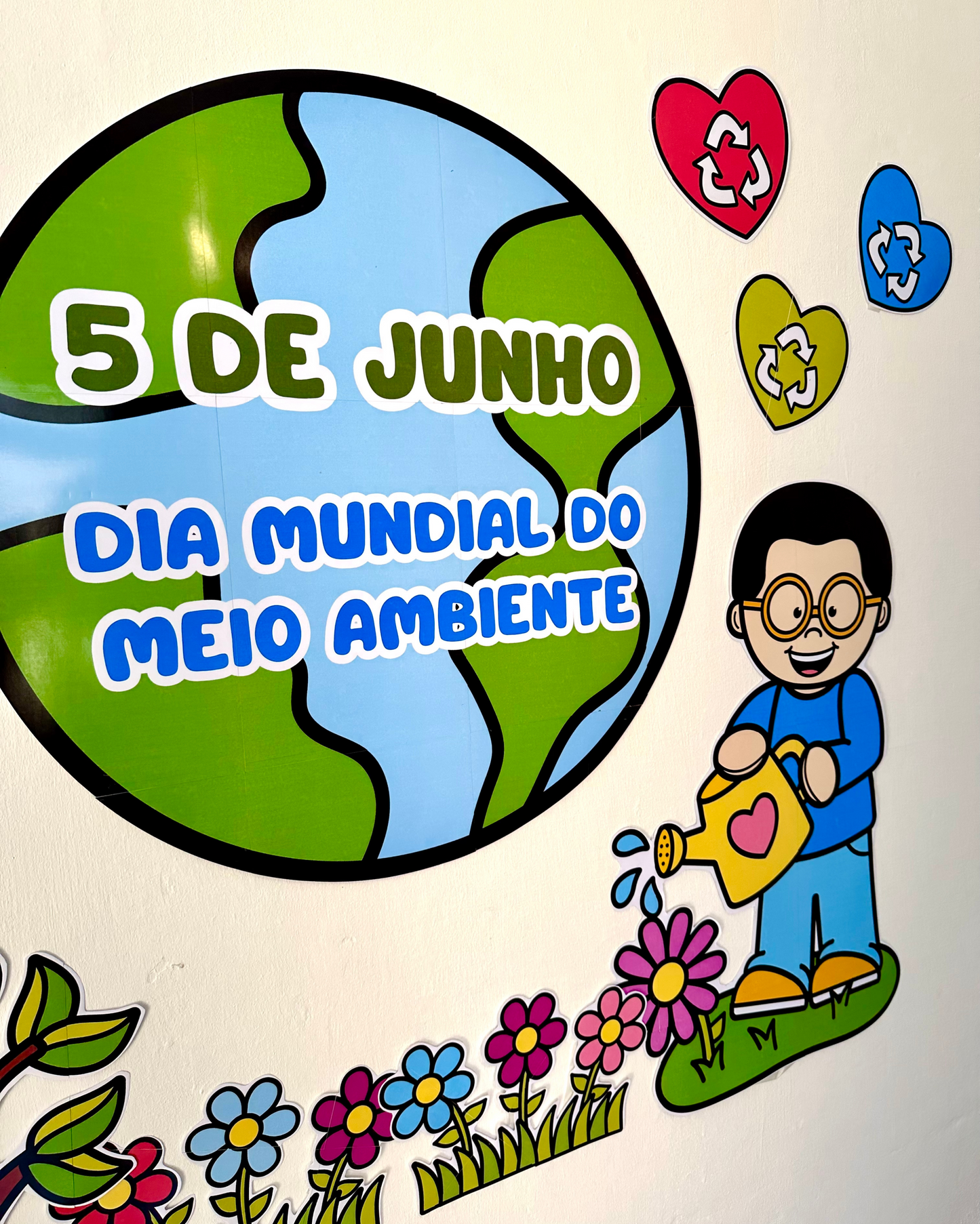 Painel para o dia Mundial do MEIO AMBIENTE