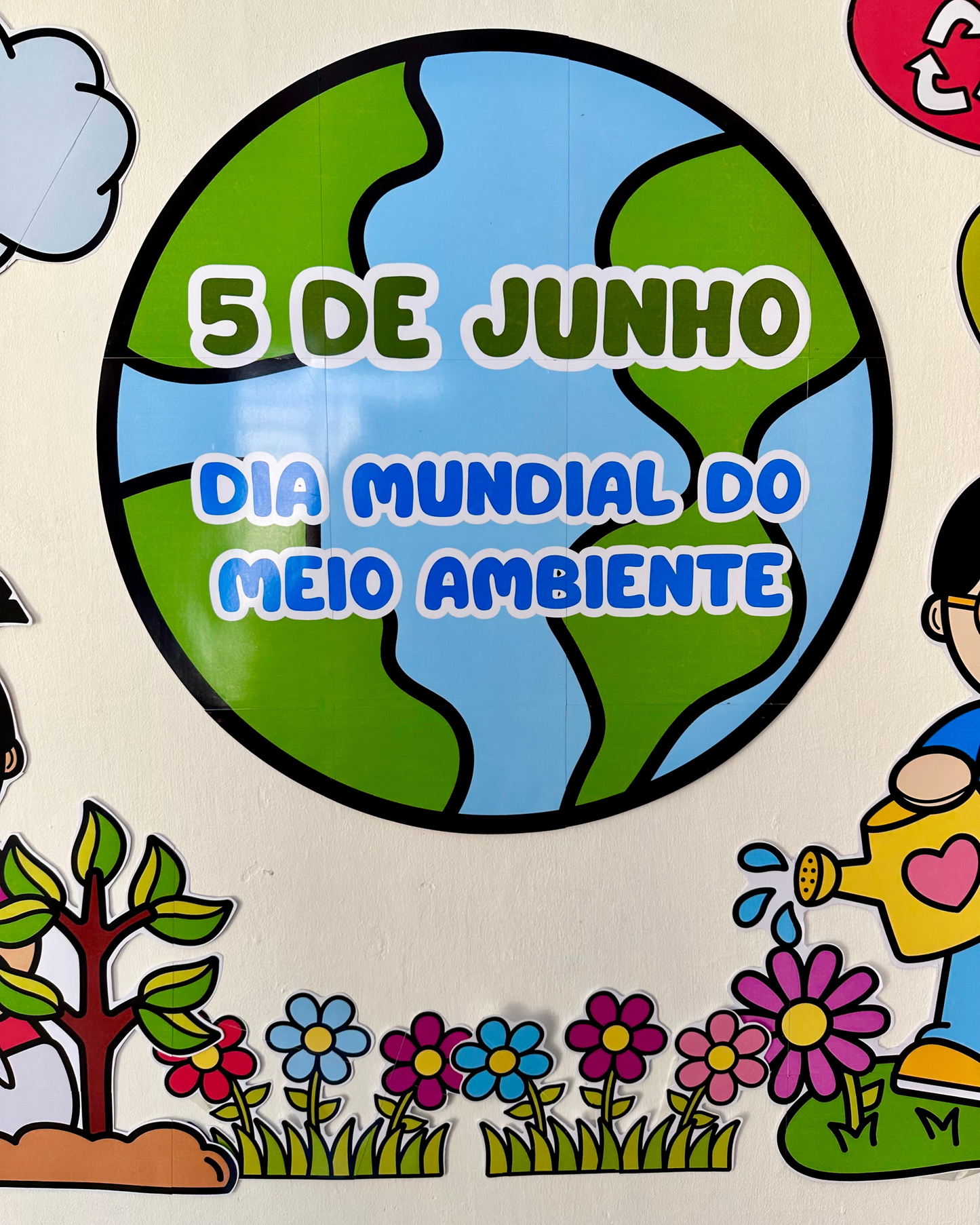 Painel para o dia Mundial do MEIO AMBIENTE