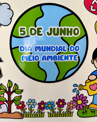 Painel para o dia Mundial do MEIO AMBIENTE
