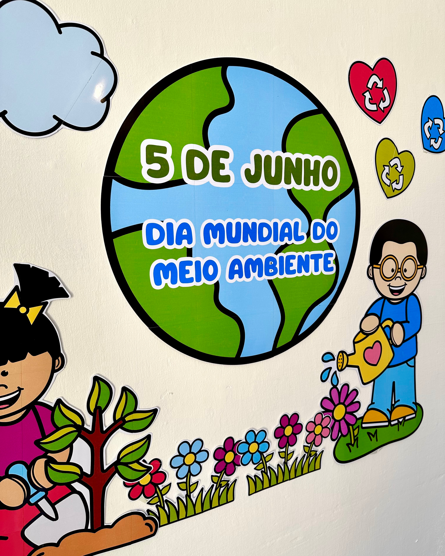 Painel para o dia Mundial do MEIO AMBIENTE