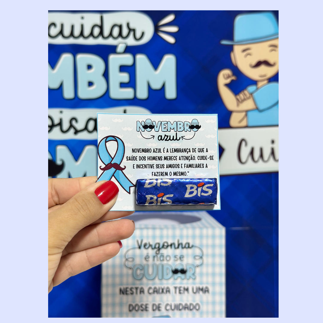 Painel e Caixa Novembro Azul — Atividade de Conscientização para Educação Infantil e Fundamental 1