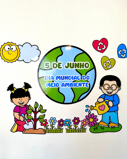 Painel para o dia Mundial do MEIO AMBIENTE