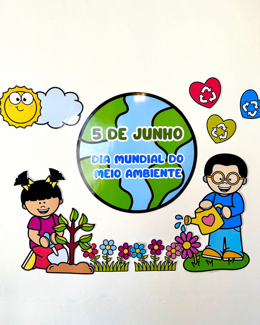 Painel para o dia Mundial do MEIO AMBIENTE