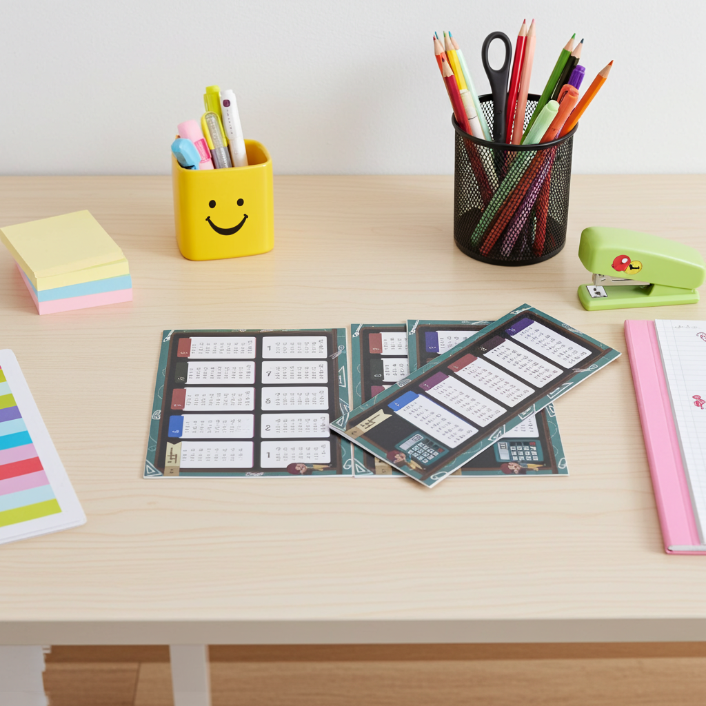 Tabuadas / Marcador de Livro – Prático, Rápido e Sempre à Mão