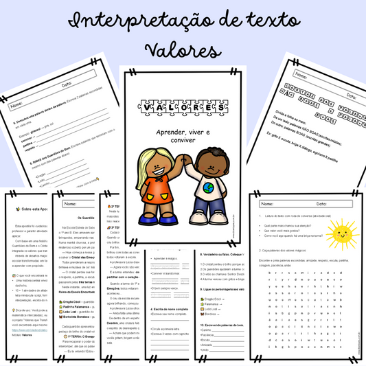 Apostila de Alfabetização – Projeto Valores: Aprender, Viver e Conviver