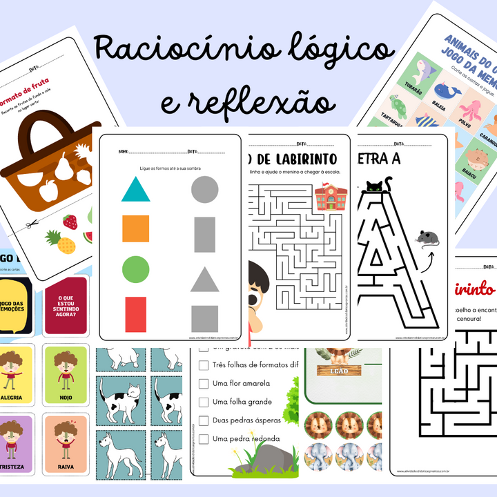 10.Raciocínio lógico e Jogos – Psicopedagoga Lilian Lopes - atividades ...
